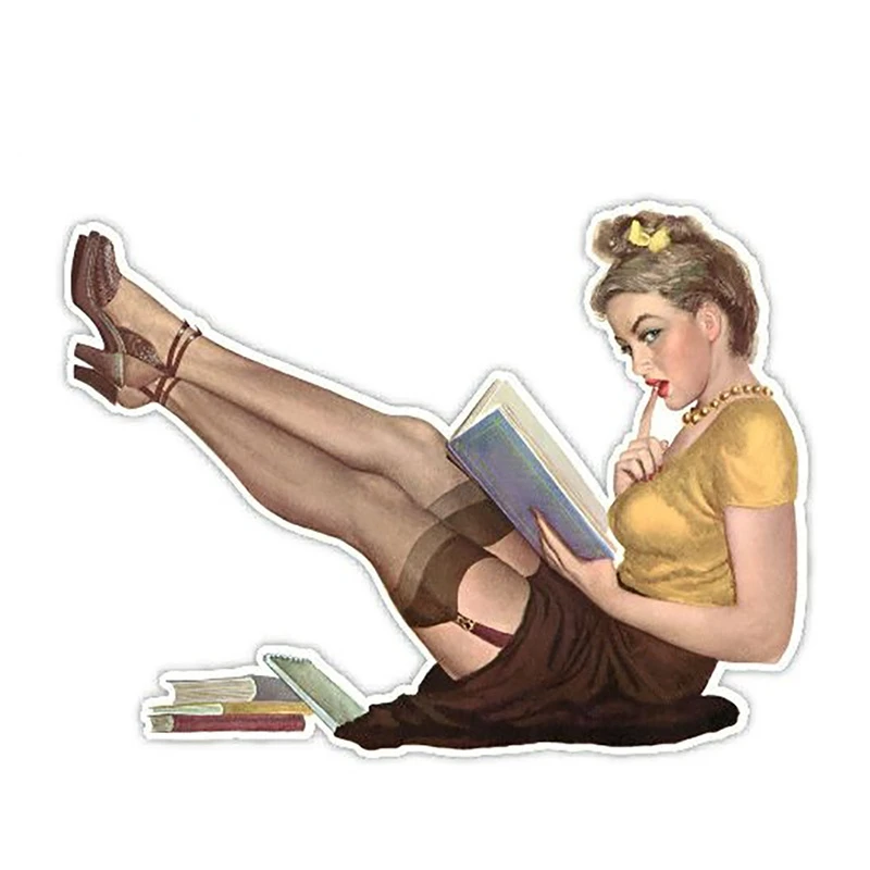 Art Retro Sexy Pin Up Girl Reading Vinyl Car Stickers Decal for Bumper Guitar Truck Window Auto Accessories Graphics PVC13x10cm
Art Retro Sexy Pin Up Girl Reading Vinyl Car Stickers Decal for Bumper Guitar Truck Window Auto Accessories Graphics PVC13x10cm