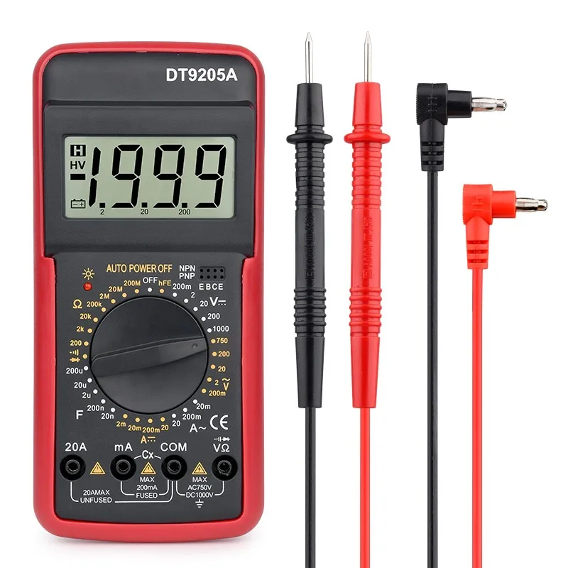 Professional Multimeter AC DC Voltage Current Resistance Capacitance HFE Diode Tester Multimeter Professional With Buzzer
Professional Multimeter AC DC Voltage Current Resistance Capacitance HFE Diode Tester Multimeter Professional With Buzzer