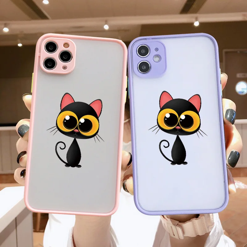 Cute Black Cat Phone Case For IPhone XR XS Max X SE 2020 Case For Iphone 12 11 Pro max Mini 6 6s 7 8 Plus Hard Back Cover Funda
Cute Black Cat Phone Case For IPhone XR XS Max X SE 2020 Case For Iphone 12 11 Pro max Mini 6 6s 7 8 Plus Hard Back Cover Funda