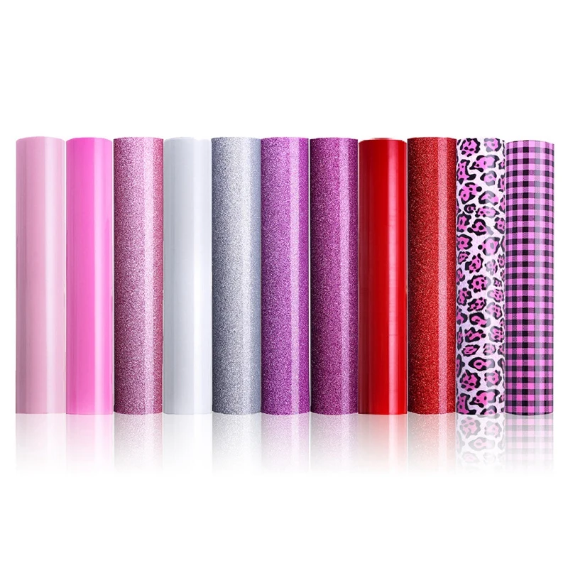 11 Sheets Pink Holographic Glitter Pattern Heat Transfer Vinyl 12X10 Inch Plaid Ripple Leopard Print HTV Iron On T-Shirt
11 Sheets Pink Holographic Glitter Pattern Heat Transfer Vinyl 12X10 Inch Plaid Ripple Leopard Print HTV Iron On T-Shirt