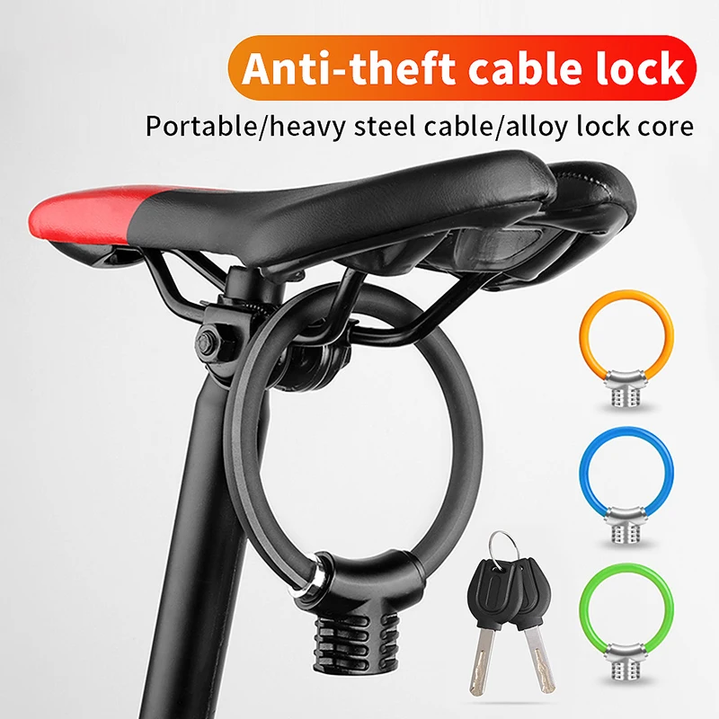 Small Portable Bicycle Anti-theft Ring Lock Sturdy and Durable Bike Thickened Steel Cable Lock with 2 Keys Bike Accessories
Small Portable Bicycle Anti-theft Ring Lock Sturdy and Durable Bike Thickened Steel Cable Lock with 2 Keys Bike Accessories