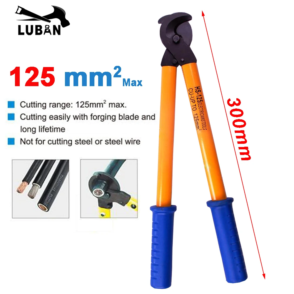 HS-325A 240mm HS325A Hand Ratchet Cable Cutter Plier Ratchet Wire Cutter Plier Hand Tool Hand Plier for Large cable
HS-325A 240mm HS325A Hand Ratchet Cable Cutter Plier Ratchet Wire Cutter Plier Hand Tool Hand Plier for Large cable
