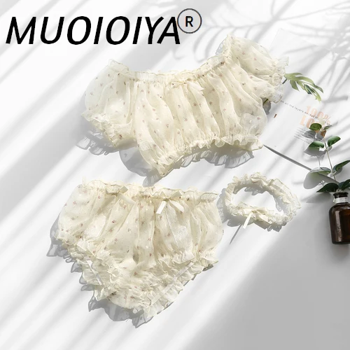 Pastoral Girly Style Sexy Lingerie Underwear Tranparent Floral Cute Chiffon Beautiful Tube Top Bra Panty Leg Ring 3pcs Set
Pastoral Girly Style Sexy Lingerie Underwear Tranparent Floral Cute Chiffon Beautiful Tube Top Bra Panty Leg Ring 3pcs Set