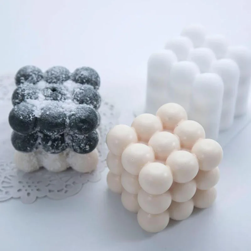 

Форма для свечей квадратный куб соевый воск эфирное масло Ароматерапия Свеча DIY облако форма свеча материал воск 3D Силиконовая форма