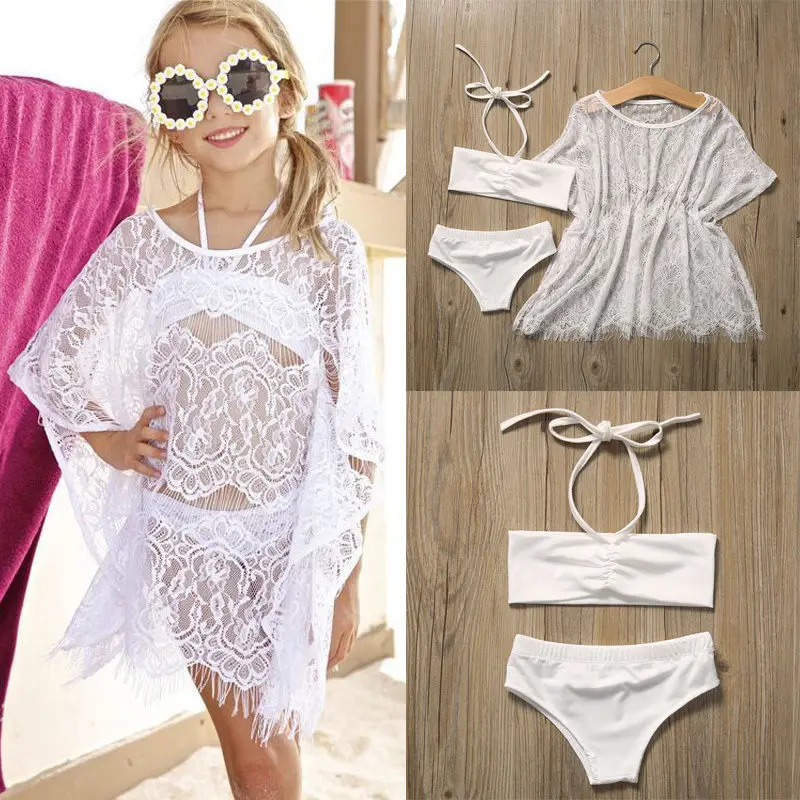 Summer Cute Girls Kids Lace Bikini Sets+Cover Up Swimsut 3pcs Beachwear Bathing Suit
Summer Cute Girls Kids Lace Bikini Sets+Cover Up Swimsut 3pcs Beachwear Bathing Suit