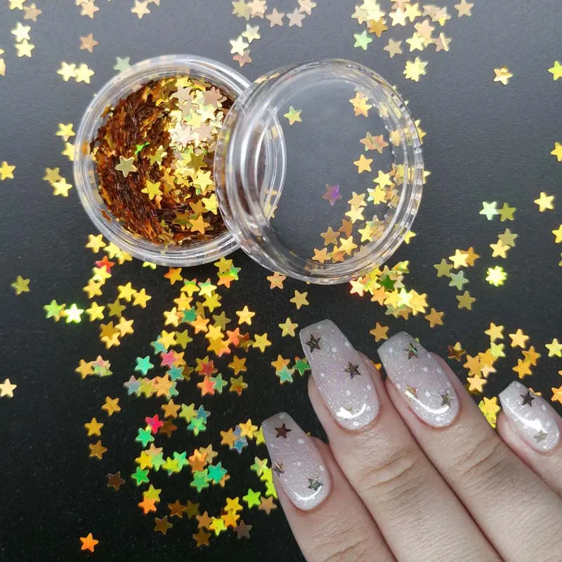 3mm Stars Shape DIY Nail Glitter Sequin Paillettes Laser UV Gel Polish Nail Art Sequins Manicure Decorations
3mm Stars Shape DIY Nail Glitter Sequin Paillettes Laser UV Gel Polish Nail Art Sequins Manicure Decorations