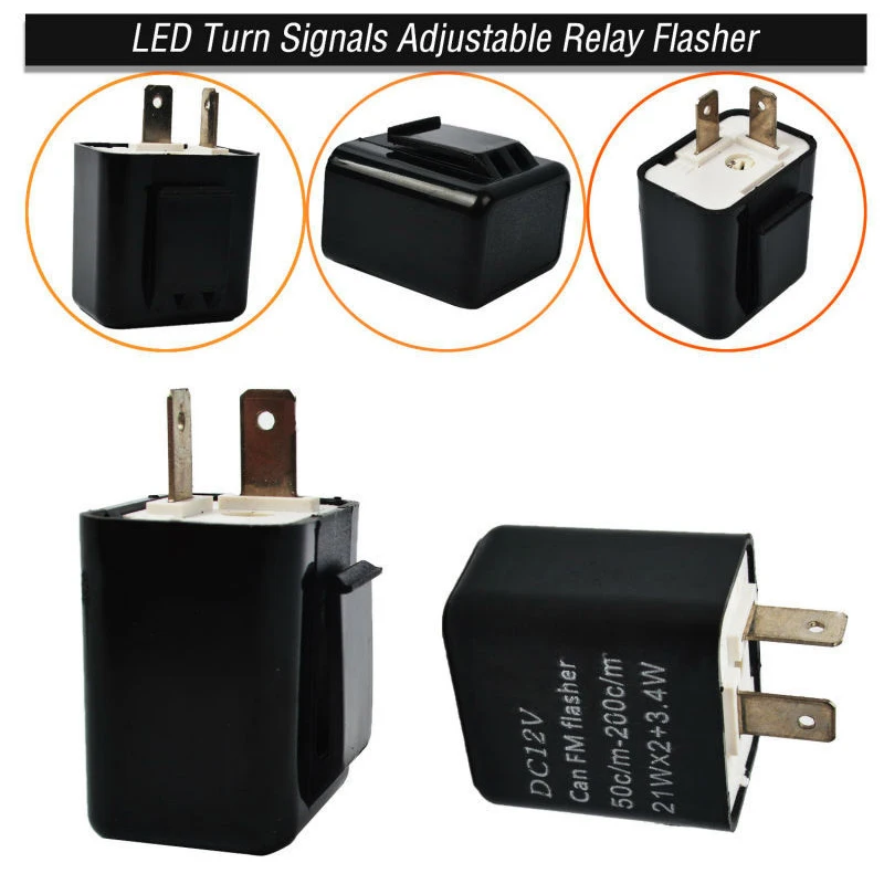 12V 2 Pin Motorcycle Indicator LED Flasher Relay Universal Adjustable LED Turn Signal Light Blinker For Honda/Kawasaki/Yamaha
12V 2 Pin Motorcycle Indicator LED Flasher Relay Universal Adjustable LED Turn Signal Light Blinker For Honda/Kawasaki/Yamaha