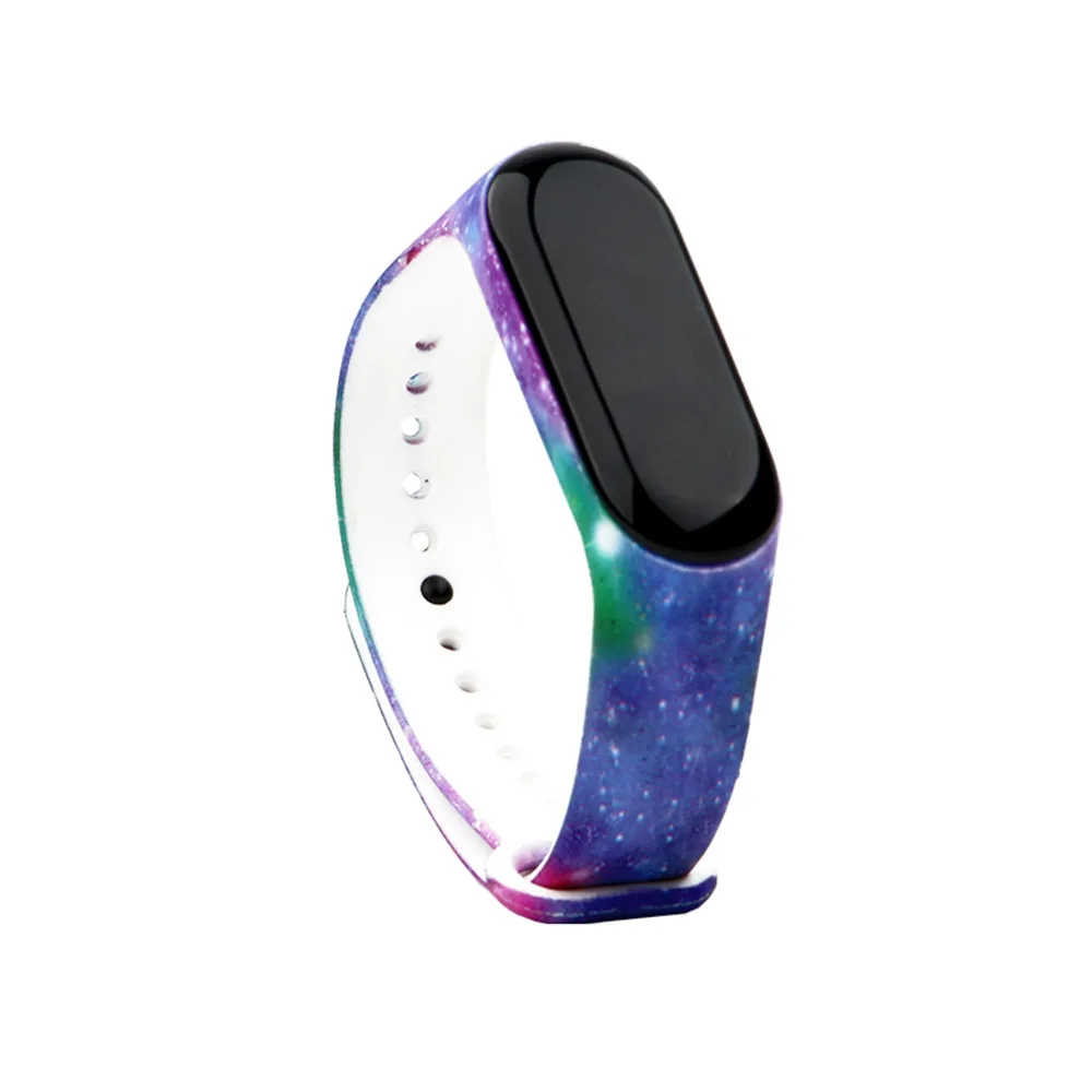 Ремешок силиконовый для смарт-часов Xiaomi Mi band 4 3 мягкий цветной браслет с