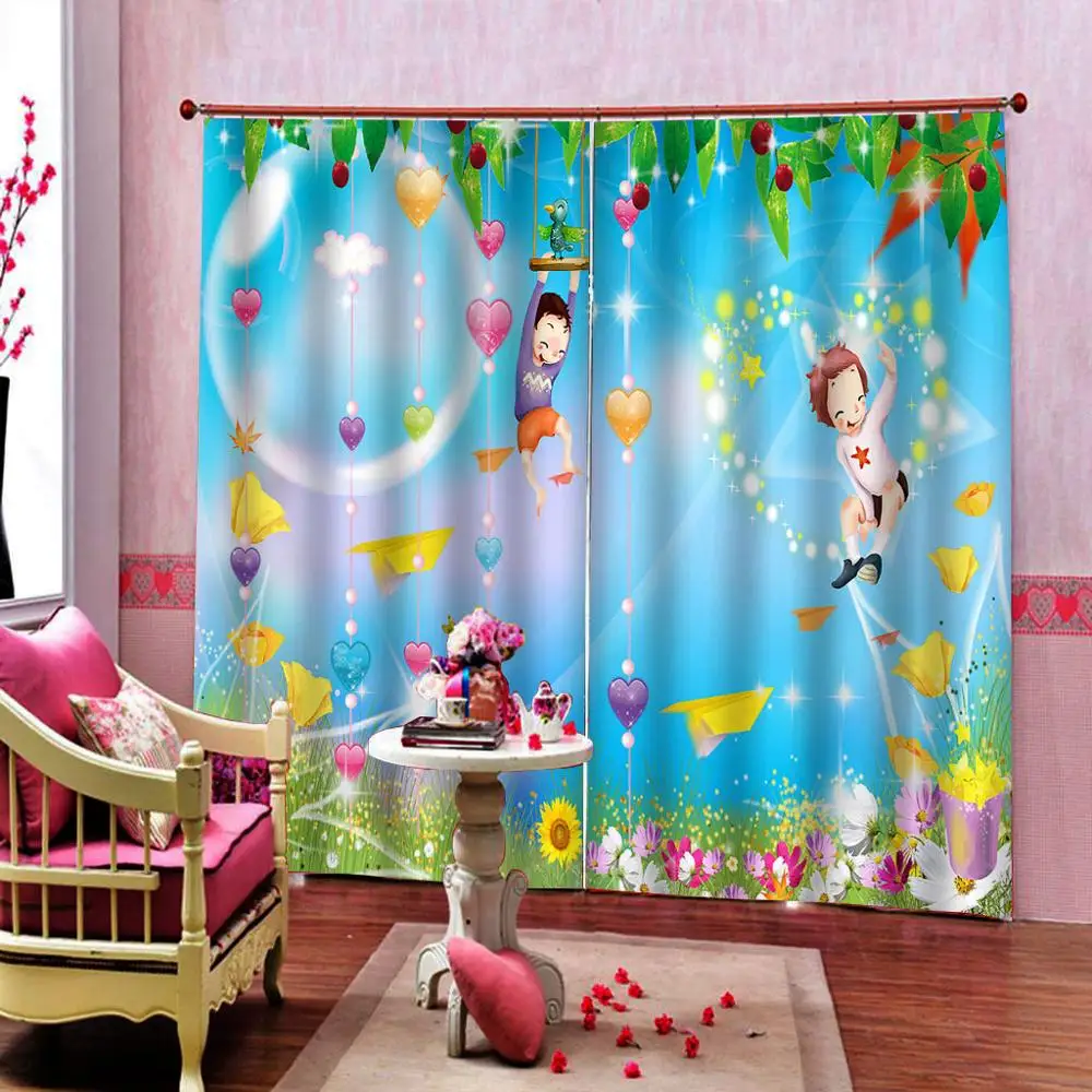 Blue cartoon curtains rLuxury Blackout 3D Window Curtains For Living Room Bedroom Customized size
Blue cartoon curtains rLuxury Blackout 3D Window Curtains For Living Room Bedroom Customized size