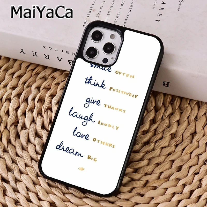 MaiYaCa смайлик любовь мечта мотивация телефонный чехол для iPhone X XR XS 11 12 13 Pro MAX 5 SE 2020 6