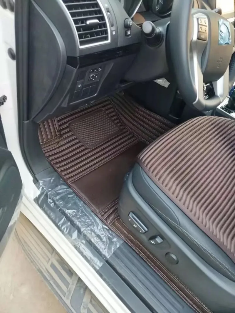 Автомобильные коврики роскошные кожаные Коврики для 2003 2019 Toyota Land Cruiser Prado 2002 2008 Hilux
