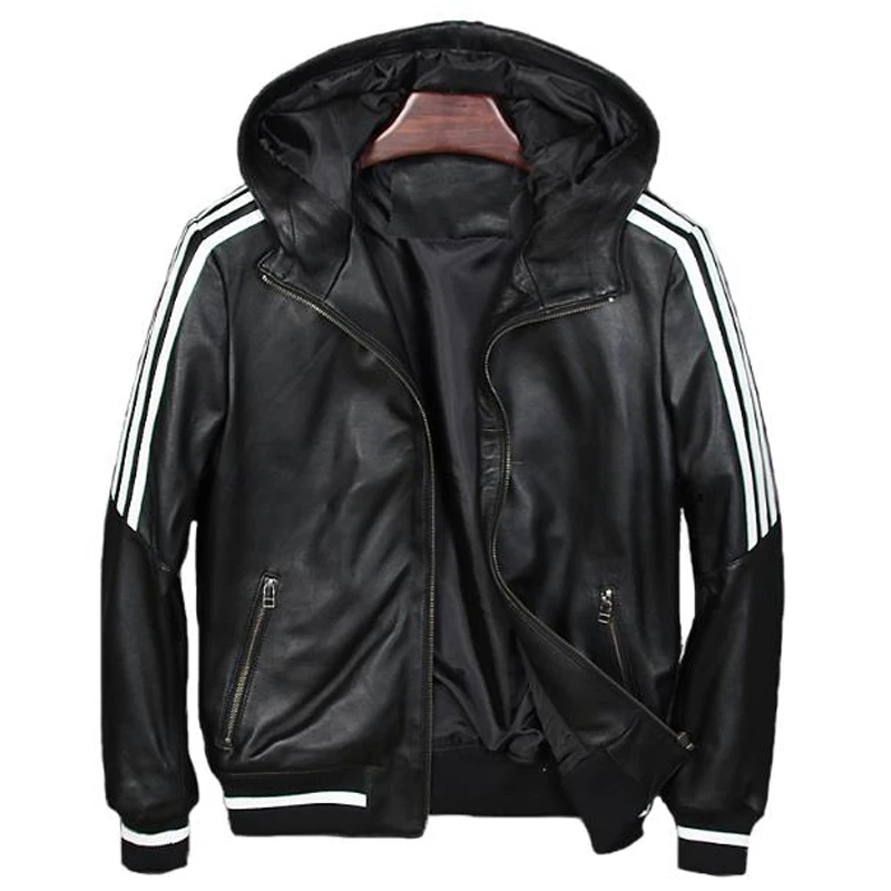 Nice Hodded Man's Sheepskin Coats Leather Jackets Personality Oversized Men's Real Leather Jacket Coats Streetwear XXXXXL A775
Nice Hodded Man's Sheepskin Coats Leather Jackets Personality Oversized Men's Real Leather Jacket Coats Streetwear XXXXXL A775