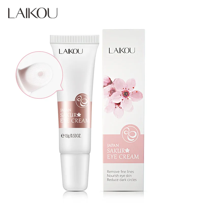 

LAIKOU Sakura Essence Extract Eye Cream Anti-Aging Firming And Smooting Wrinkles Anti-Puffiness Dark Circle Brighten Eyes Skin