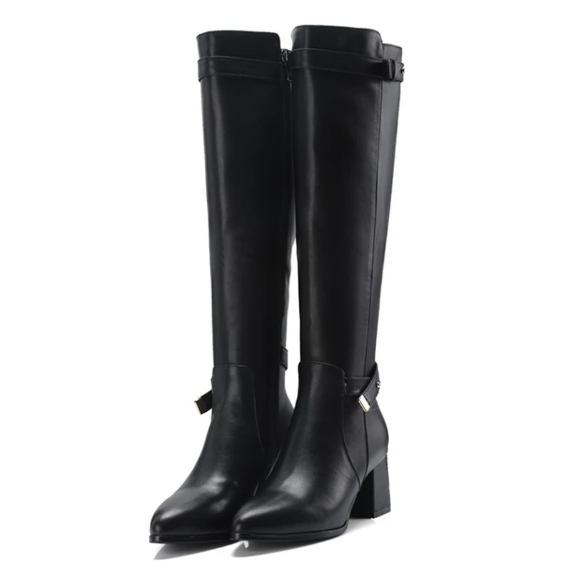 ENMAYER Women Knee high Boots Pointed Toe Low heels Winter Shoes Black Size 34-40 Flock Fashion boots buckle Gray women boots
ENMAYER Women Knee high Boots Pointed Toe Low heels Winter Shoes Black Size 34-40 Flock Fashion boots buckle Gray women boots