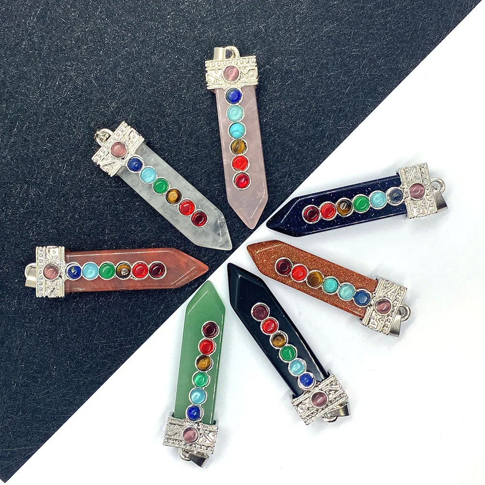 Natural Stone Semi-precious Stone Crystal Agate Exquisite Pendant for DIY Fashion Jewelry Making Necklace Bracelet Size 13x55mm
Natural Stone Semi-precious Stone Crystal Agate Exquisite Pendant for DIY Fashion Jewelry Making Necklace Bracelet Size 13x55mm