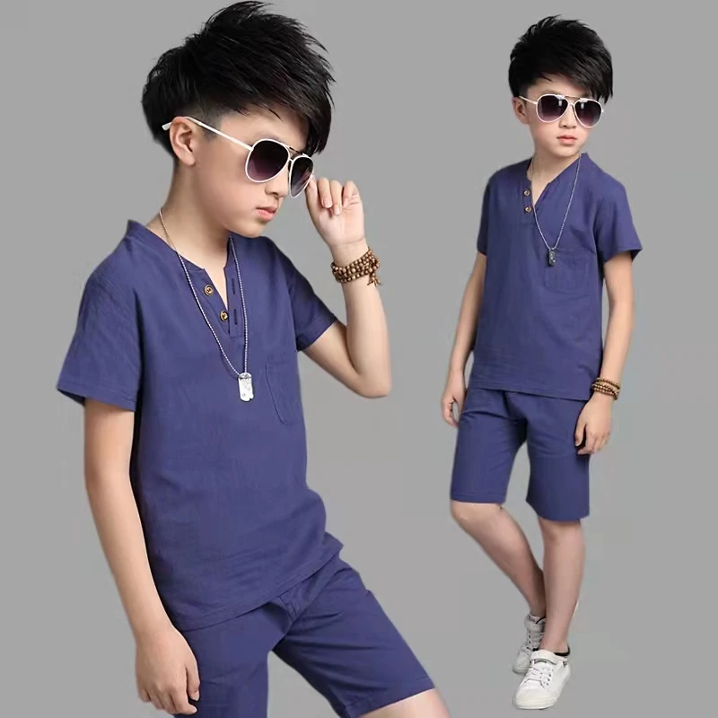2022 Summer Kids Clothes Sets For Boys 6 8 10 12 Years Cotton Short Sleeve Tops & Pants 2Pcs School Children Sport Suit Clothes 
2022 Summer Kids Clothes Sets For Boys 6 8 10 12 Years Cotton Short Sleeve Tops & Pants 2Pcs School Children Sport Suit Clothes
