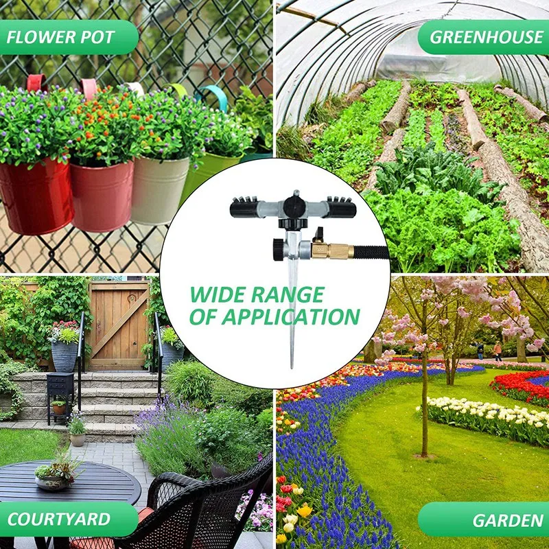 3 Packs of 1/2 Inch Threaded Lawn Sprinklers for Garden Sprinklers for Watering the Yard, Lawn and Grass
3 Packs of 1/2 Inch Threaded Lawn Sprinklers for Garden Sprinklers for Watering the Yard, Lawn and Grass