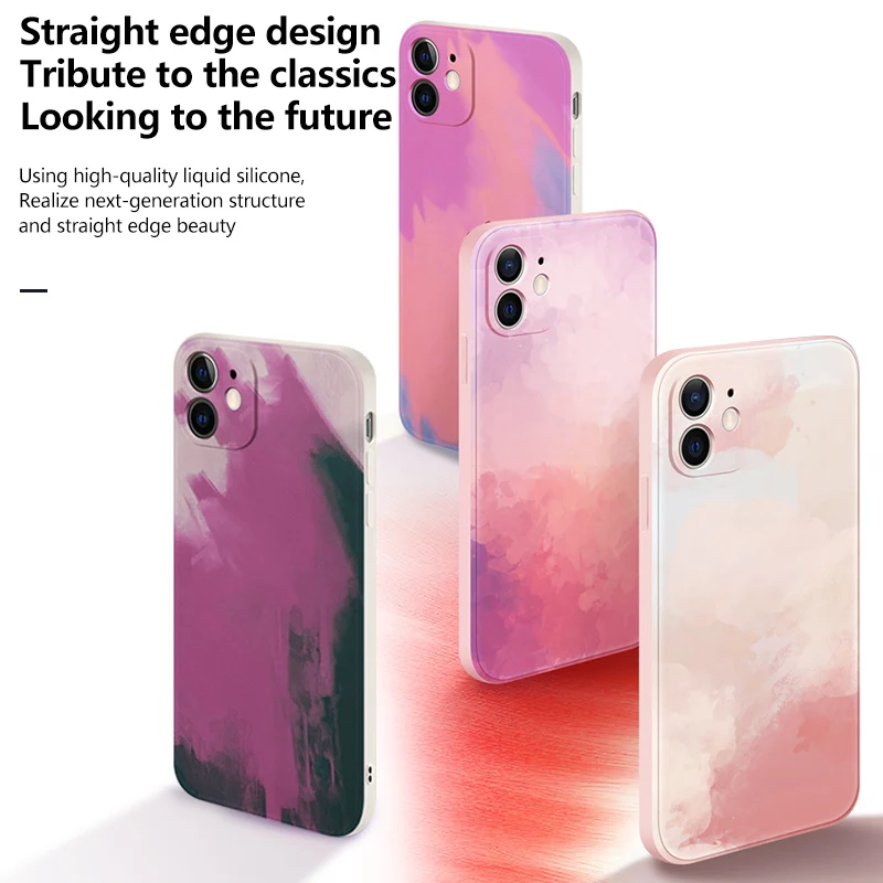 Ultra-thin Cute Watercolor Liquid Silicone Phone Case For iPhone 12 11 Pro Max XSmax XR X 8 7 Plus Mini Phone Protection Cover
Ultra-thin Cute Watercolor Liquid Silicone Phone Case For iPhone 12 11 Pro Max XSmax XR X 8 7 Plus Mini Phone Protection Cover