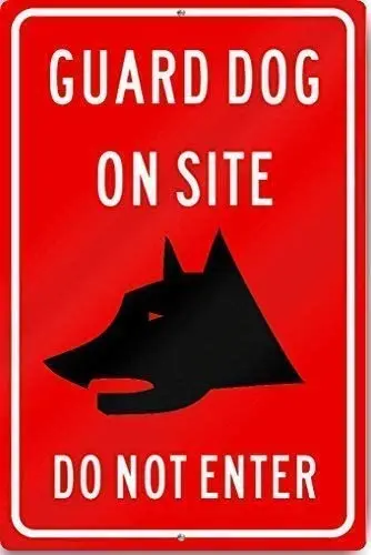 Vintage Style Metal Signes, Guard Dog On Site Do Not Enter (Graphic) Sign Heavy Reflective, Funny Warning Signs
Vintage Style Metal Signes, Guard Dog On Site Do Not Enter (Graphic) Sign Heavy Reflective, Funny Warning Signs