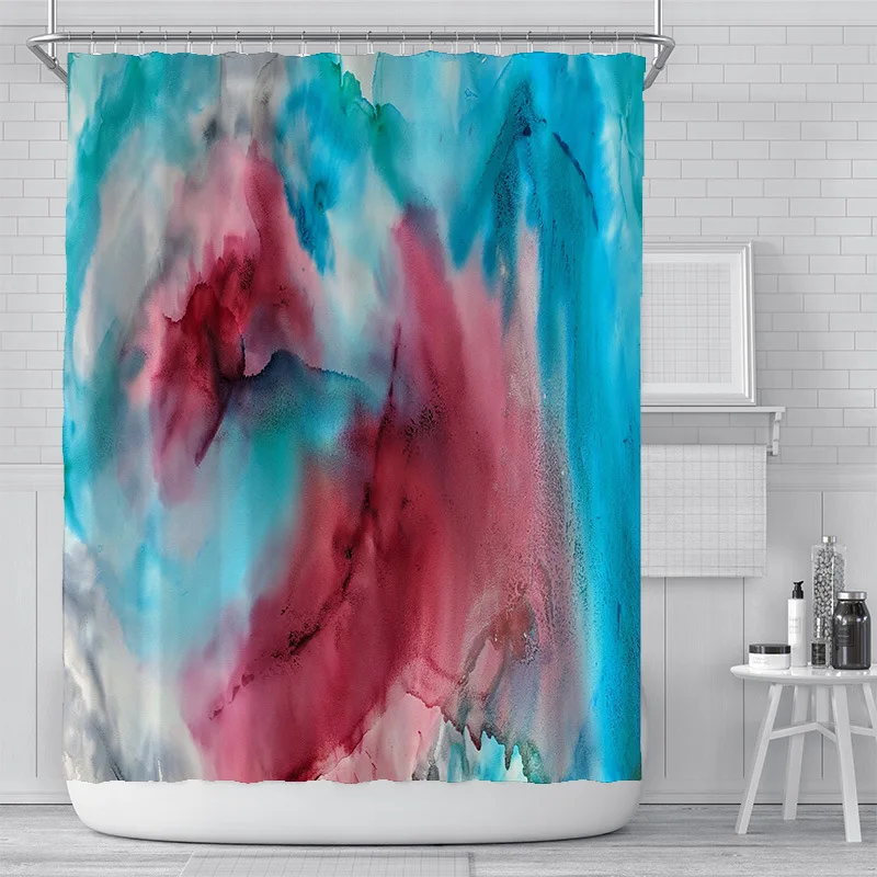 Lake Blue and Red Pringting Shower Curtain Set with 12 Hooks Bathroom Decoration
Lake Blue and Red Pringting Shower Curtain Set with 12 Hooks Bathroom Decoration