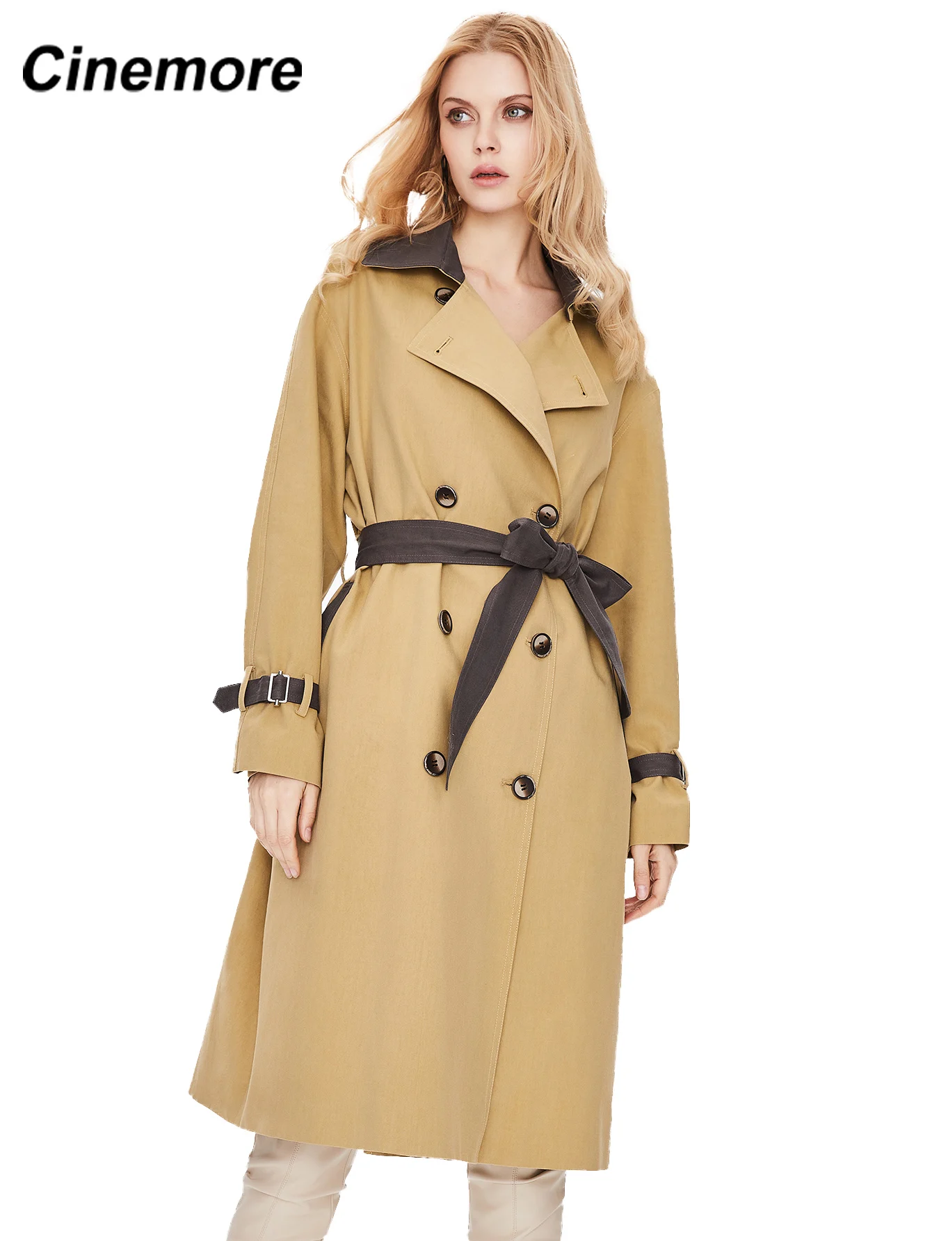 Cinemore 2021 Women Casual Long Trench Coat Sashes Double Breasted Women's Windbreaker Chic Office Coat Ladies Outerwear 92209-1
Cinemore 2021 Women Casual Long Trench Coat Sashes Double Breasted Women's Windbreaker Chic Office Coat Ladies Outerwear 92209-1