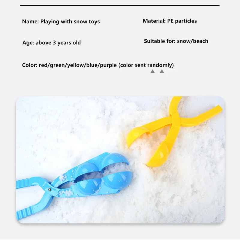 Winter Outdoor Kids Toy Snowball Clip Non Toxic Reusable Easy To Use Snow Ball Maker Ball Maker Sand Mold Tool Making Snowmen
Winter Outdoor Kids Toy Snowball Clip Non Toxic Reusable Easy To Use Snow Ball Maker Ball Maker Sand Mold Tool Making Snowmen