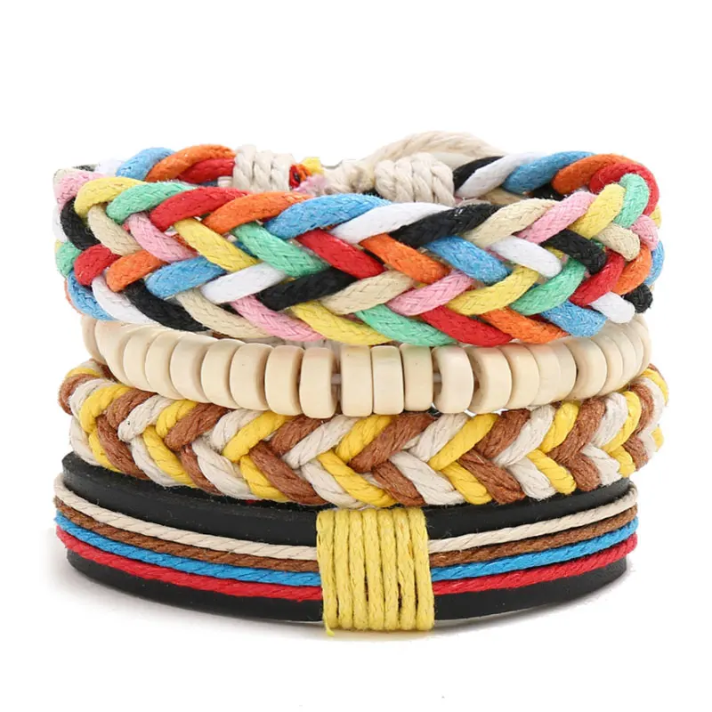 Colorful Rope Handmade Braided Multilayer Charm Bracelets Set For Men Women Punk Adjustable Bangle Fashion Jewelry
Colorful Rope Handmade Braided Multilayer Charm Bracelets Set For Men Women Punk Adjustable Bangle Fashion Jewelry