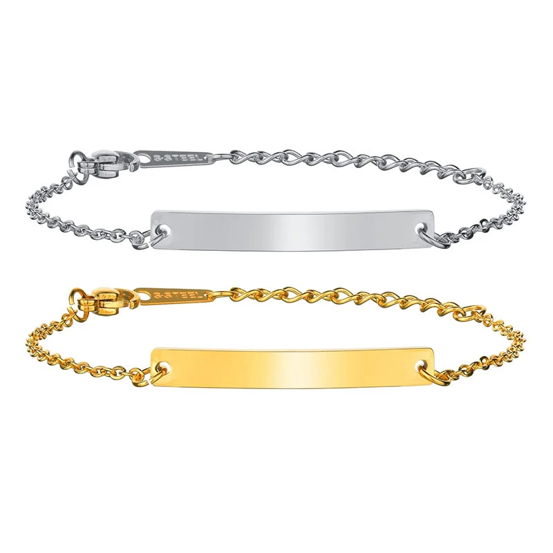 Personalized Custom Child Kids Baby Name Bracelet Stainless Steel Blank Bar Bracelets Safe Name Bracelets For Baby Girl Boys
Personalized Custom Child Kids Baby Name Bracelet Stainless Steel Blank Bar Bracelets Safe Name Bracelets For Baby Girl Boys