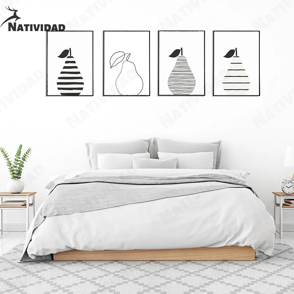 Children's Room Canvas Painting Decoration Modern Line Pear Painting Poster Picture Black and White Painting Wall Poster Home De
Children's Room Canvas Painting Decoration Modern Line Pear Painting Poster Picture Black and White Painting Wall Poster Home De