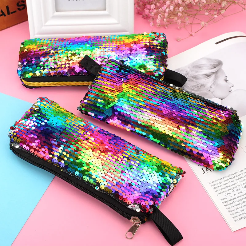 New Style Hand Zipper Sequined Pencil Case Stationery Bag Portable Storage Bag Student Creative Stationery Ladies Storage Box
New Style Hand Zipper Sequined Pencil Case Stationery Bag Portable Storage Bag Student Creative Stationery Ladies Storage Box