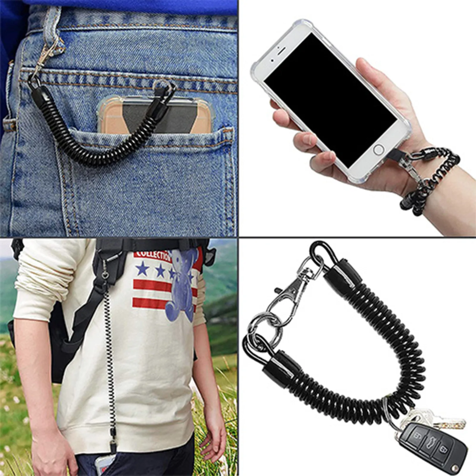 Phone Lanyard Tether with Patch Universal Stretchy Lasso Straps and Phone Case Anchor for Anti-drop Outdoor Hiking Cycling
Phone Lanyard Tether with Patch Universal Stretchy Lasso Straps and Phone Case Anchor for Anti-drop Outdoor Hiking Cycling