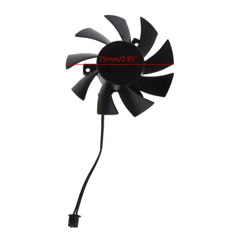 T128015SH 75MM 2Pin DC 12V 0.32AMP Graphics Video Card Cooling Fans For EVGA GTX 650 650Ti GTS 450 Graphics Card Cooler Fans
T128015SH 75MM 2Pin DC 12V 0.32AMP Graphics Video Card Cooling Fans For EVGA GTX 650 650Ti GTS 450 Graphics Card Cooler Fans