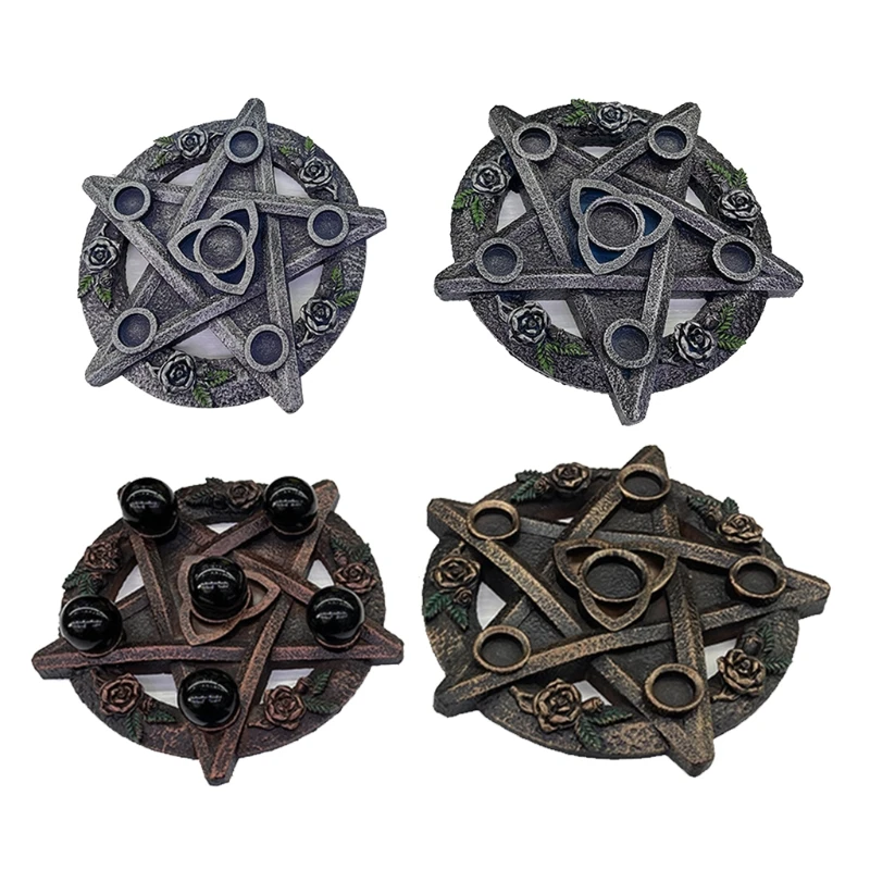 Pentagonal Ceremony Home Decoration Resin Altar Plate Candle Holder Altar Divination Cup Holder Tea Candle Holder
Pentagonal Ceremony Home Decoration Resin Altar Plate Candle Holder Altar Divination Cup Holder Tea Candle Holder