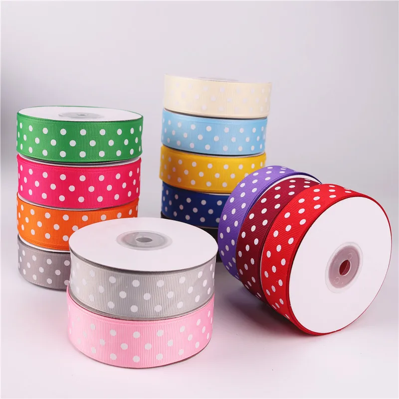 JOJO BOWS 25MM Dot Printed Grosgrain Satin Ribbons DIY Hair Bows Wedding Christmas Gift Decoration 25y/roll Ribbons Accessories
JOJO BOWS 25MM Dot Printed Grosgrain Satin Ribbons DIY Hair Bows Wedding Christmas Gift Decoration 25y/roll Ribbons Accessories