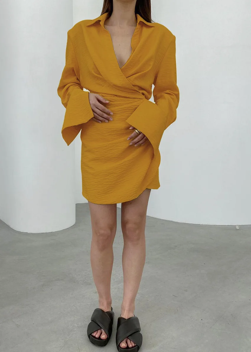 autumn women sukienka office lady mini dress sexy turn down collar slim waist pleated dresses vestidos full sleeve women dress
autumn women sukienka office lady mini dress sexy turn down collar slim waist pleated dresses vestidos full sleeve women dress