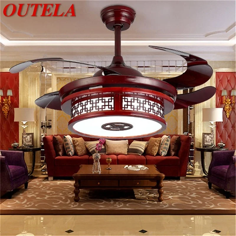 OUTELA Ceiling Fan Light Invisible Lamp Remote Control Red Modern Creative For Home Dining Room Bedroom Restaurant
OUTELA Ceiling Fan Light Invisible Lamp Remote Control Red Modern Creative For Home Dining Room Bedroom Restaurant