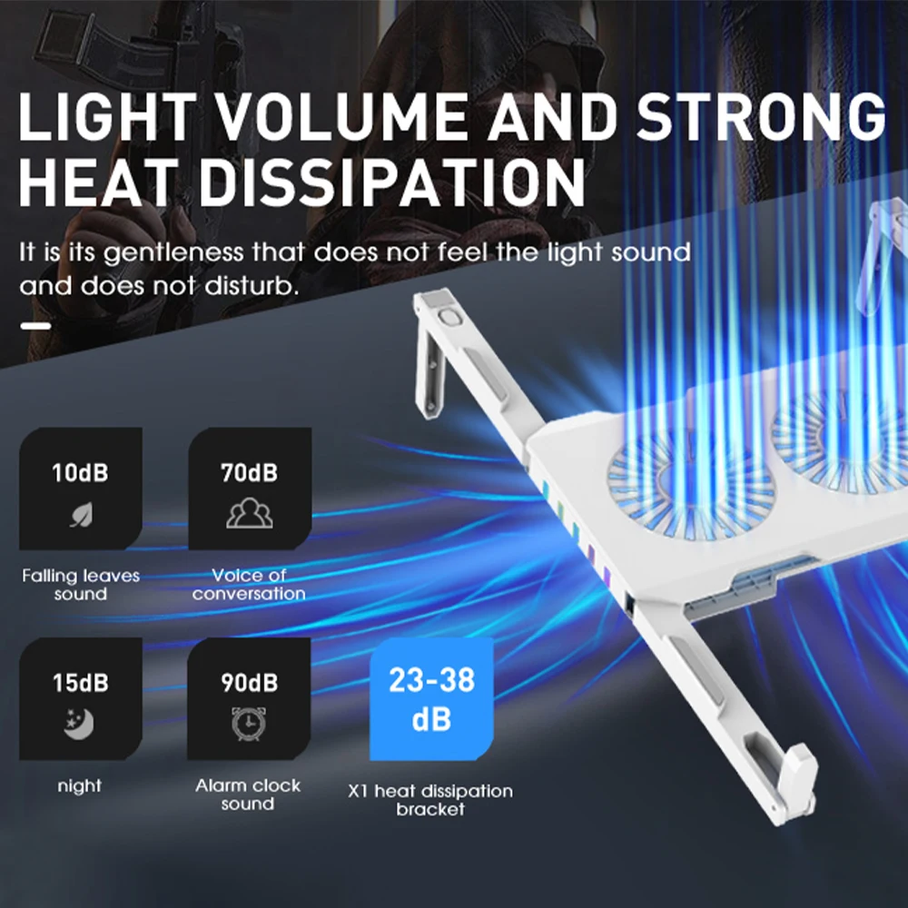 Notebook Cooler Bracket 3 Fan Rgb Led Laptop Cooling Pad Stand Bracket Foldable Notebook Stand Heat Sink
Notebook Cooler Bracket 3 Fan Rgb Led Laptop Cooling Pad Stand Bracket Foldable Notebook Stand Heat Sink