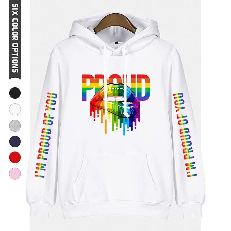 LGBT Rainbow Lesbians Gays I Am Proud For You Hoodie Sweatshirts Men Women Streetwear Fashion Popular Hoodies LGBT Pullover Tops
LGBT Rainbow Lesbians Gays I Am Proud For You Hoodie Sweatshirts Men Women Streetwear Fashion Popular Hoodies LGBT Pullover Tops