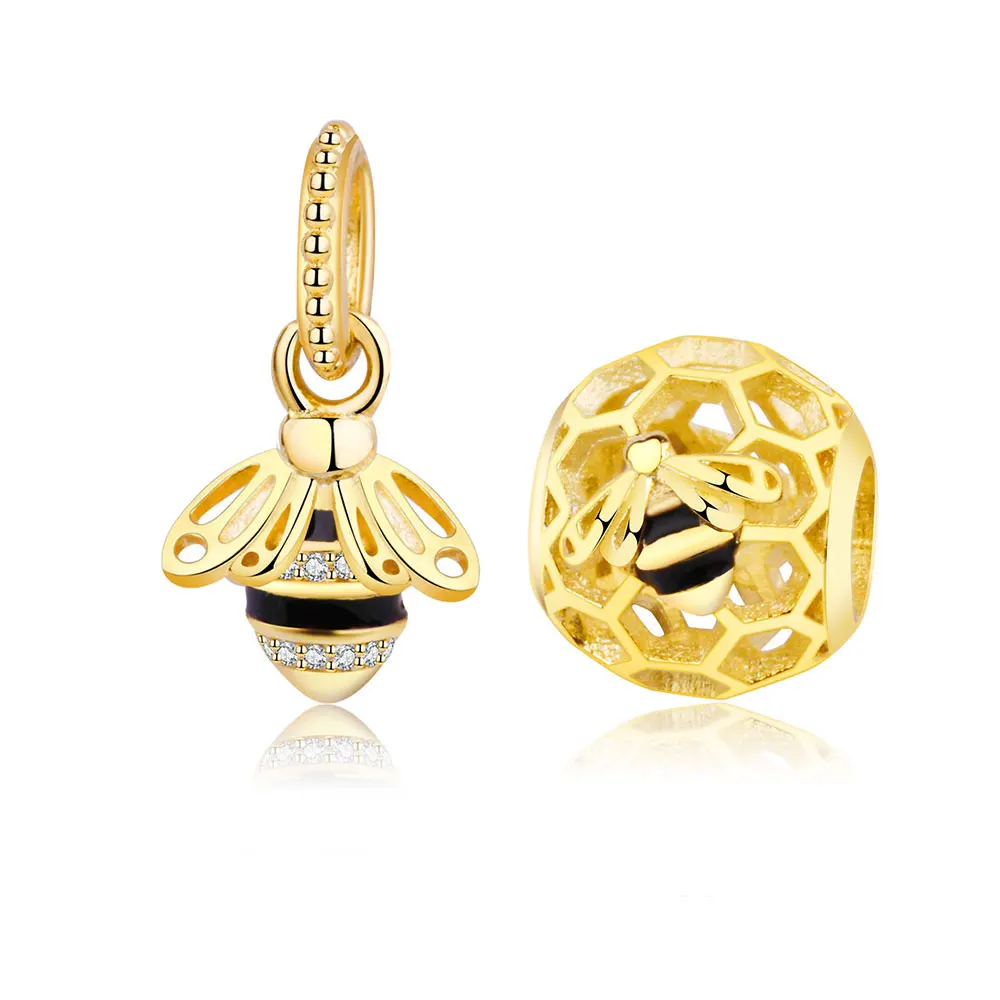 Wholesale Price 2018 Spring Real 925 Sterling Silver Bead Gold Bee Charm Fit Charm Bracelet Bangle DIY Jewelry Berloque
Wholesale Price 2018 Spring Real 925 Sterling Silver Bead Gold Bee Charm Fit Charm Bracelet Bangle DIY Jewelry Berloque