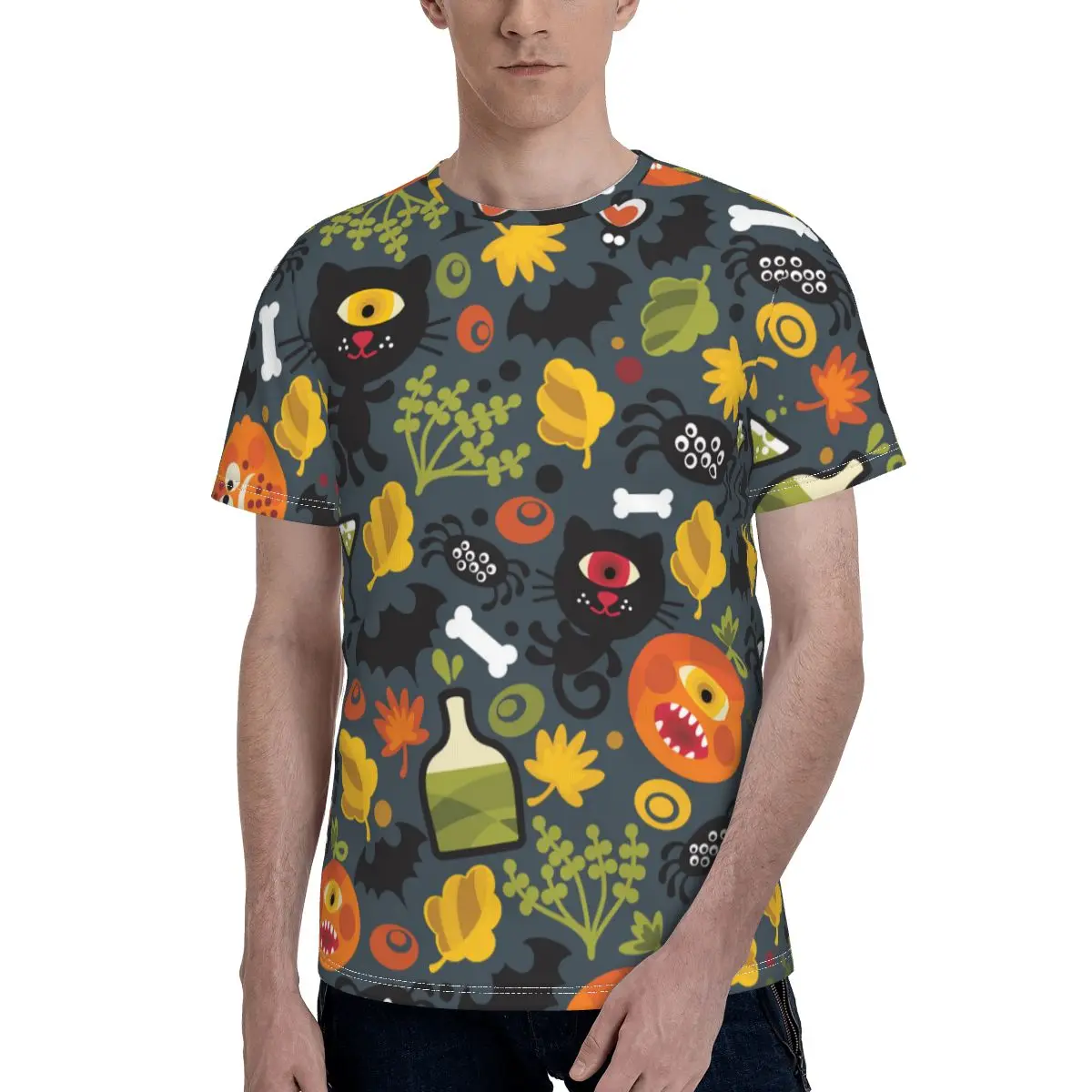 Halloween Cat Pumpkin Tee Shirt Funny Animals Fashion Short-Sleeve Polyester T Shirt Basic Graphic T-Shirt Big Man
Halloween Cat Pumpkin Tee Shirt Funny Animals Fashion Short-Sleeve Polyester T Shirt Basic Graphic T-Shirt Big Man