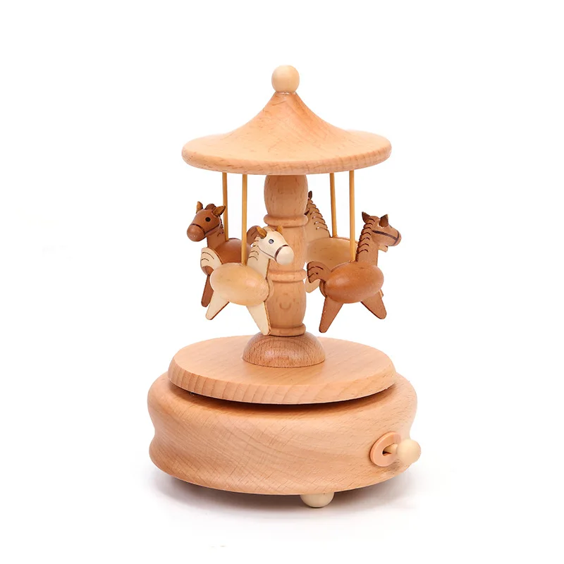 Cute Rotating Horse Music Box Hand-ed Wood Ferris Wheel Musical Box Crafts Children's Girl Gift Birthday Gift Desktop Ornaments
Cute Rotating Horse Music Box Hand-ed Wood Ferris Wheel Musical Box Crafts Children's Girl Gift Birthday Gift Desktop Ornaments