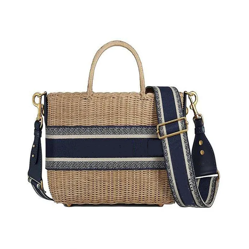 High Quality Luxury Female Bag 2021 Letter Embroidery Tote Bag Shopping Bag Woven Vegetable Basket Rattan Bag
High Quality Luxury Female Bag 2021 Letter Embroidery Tote Bag Shopping Bag Woven Vegetable Basket Rattan Bag