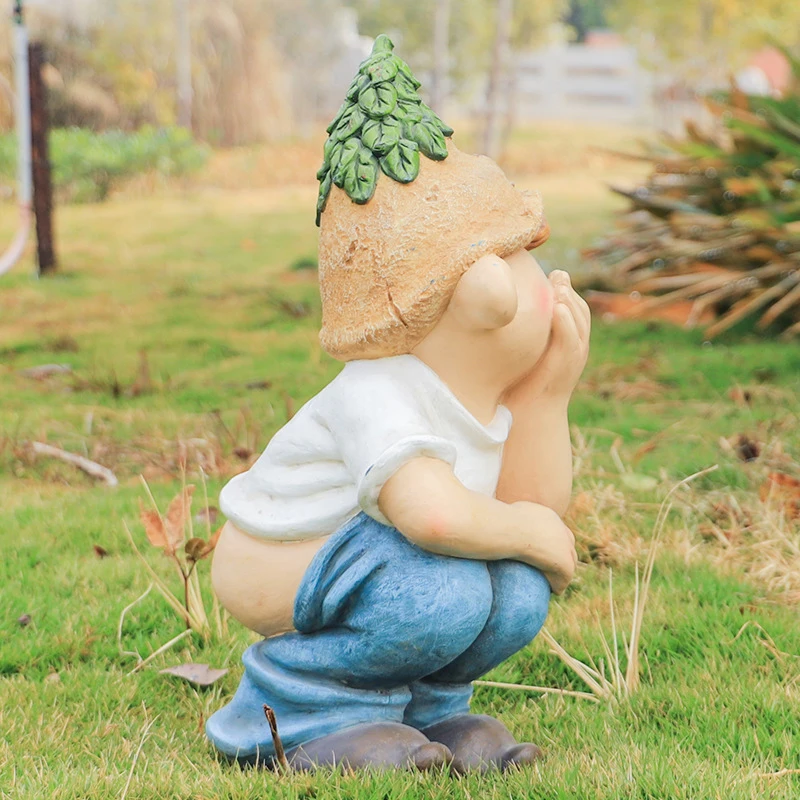Hot Funny Garden Gnome Pooping Boy Statue Decorative Prank Resin Doll Craft with A Squatting Pose 20*18*40.5cm FQ-ing
Hot Funny Garden Gnome Pooping Boy Statue Decorative Prank Resin Doll Craft with A Squatting Pose 20*18*40.5cm FQ-ing