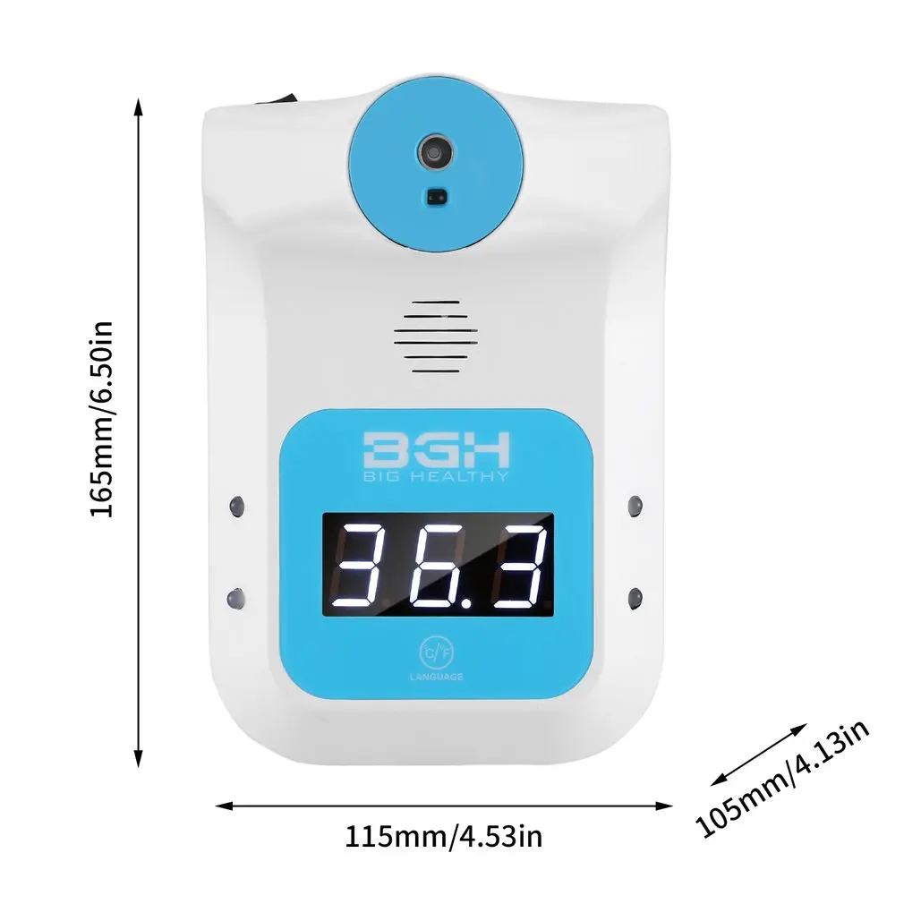 Non-Contact Digital Thermometer Wall Mount Automatic Measurement LCD Display Infrared Thermometer for Office/Home
Non-Contact Digital Thermometer Wall Mount Automatic Measurement LCD Display Infrared Thermometer for Office/Home