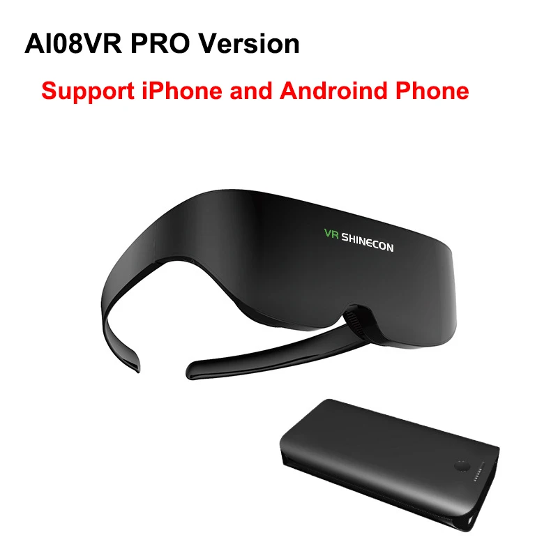 Shinecon VR AI08 4K Headset Giant Screen Stereo Cinema 3D IMAX Glasses Pro Virtual Reality VR Glasses All-in-one with System
Shinecon VR AI08 4K Headset Giant Screen Stereo Cinema 3D IMAX Glasses Pro Virtual Reality VR Glasses All-in-one with System