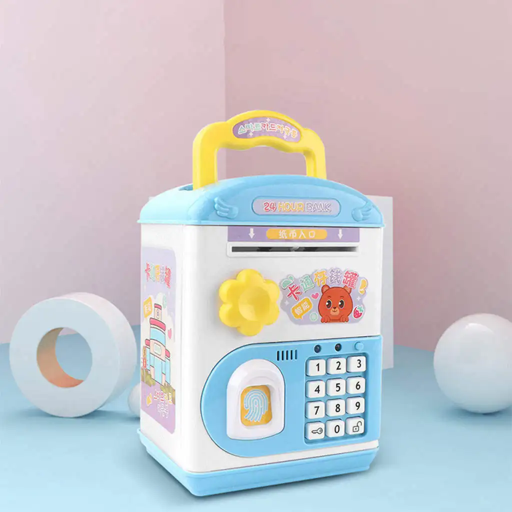 ATM Piggy Bank Fingerprint Password Code Lock Auto Scroll Cash Money Coin Mini ATM Toys Xmas Gifts for Boys Girls
ATM Piggy Bank Fingerprint Password Code Lock Auto Scroll Cash Money Coin Mini ATM Toys Xmas Gifts for Boys Girls