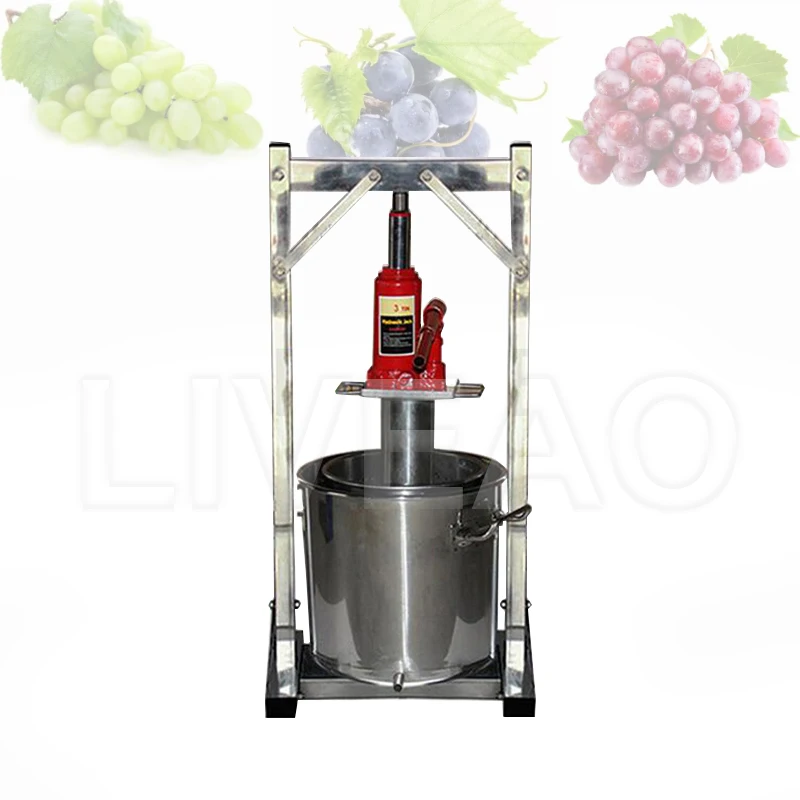 12/22/36L Home Manual Hydraulic Fruit Squeezer Grape Blueberry Mulberry Presser Juicer Stainless Steel Juice Press Machine
12/22/36L Home Manual Hydraulic Fruit Squeezer Grape Blueberry Mulberry Presser Juicer Stainless Steel Juice Press Machine