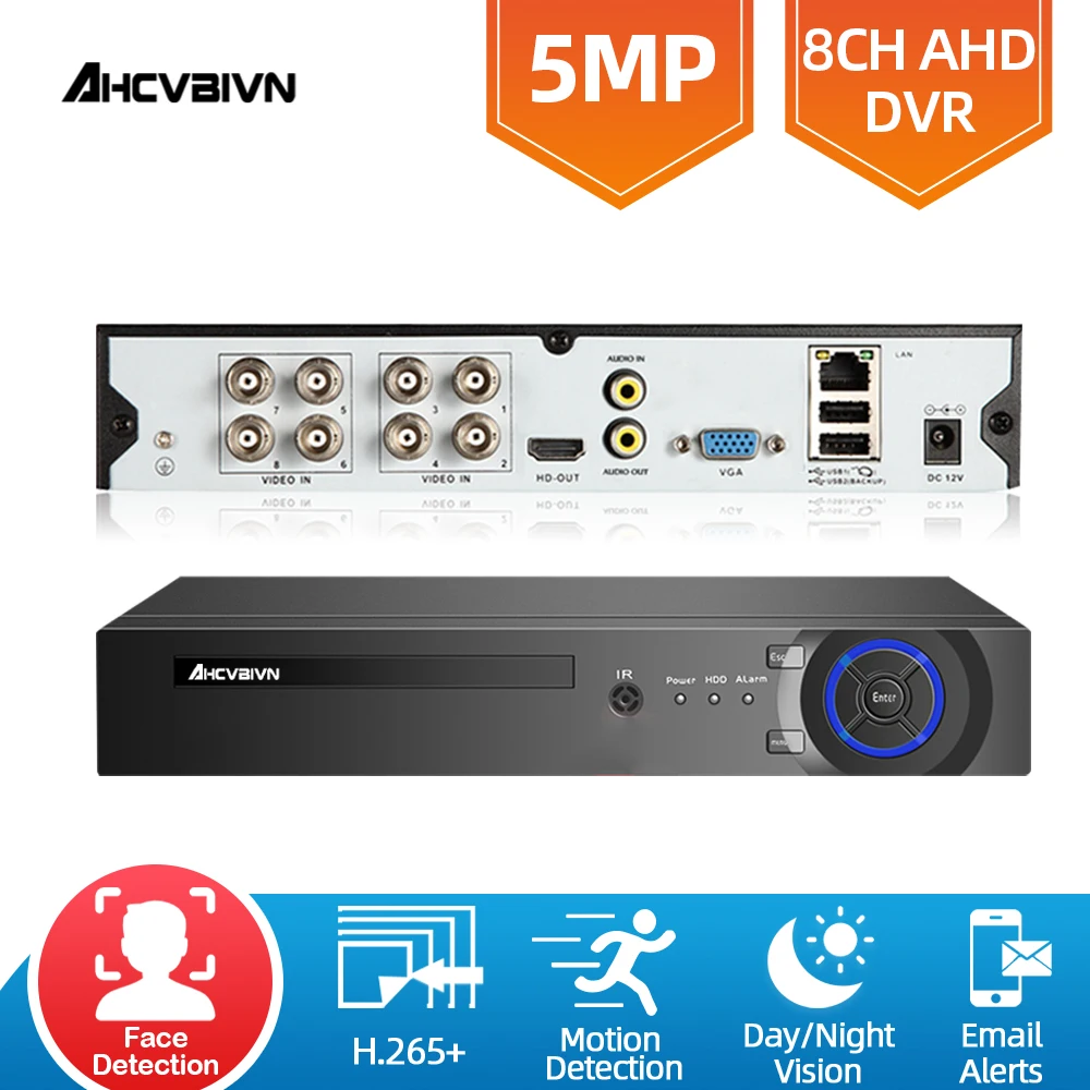 6 in 1 H.265 8 channel AHD video hybrid recorder for 5MP/4MP/3MP/1080P Camera Xmeye P2P CCTV DVR AHD DVR support USB wifi 8ch
6 in 1 H.265 8 channel AHD video hybrid recorder for 5MP/4MP/3MP/1080P Camera Xmeye P2P CCTV DVR AHD DVR support USB wifi 8ch