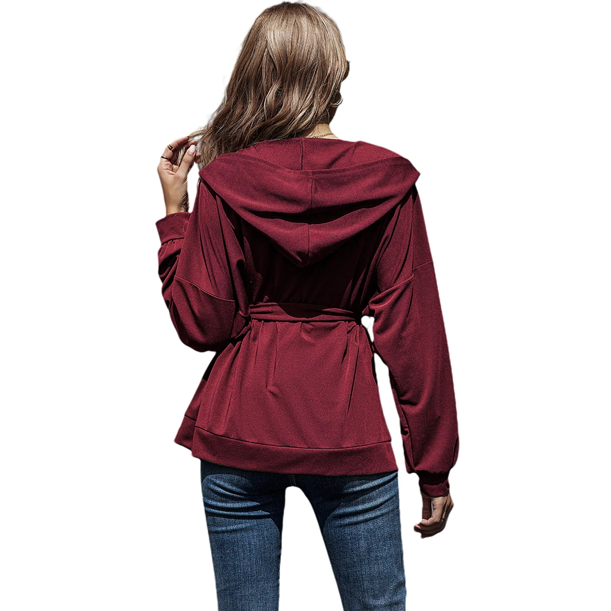 Stylish Women coat Solid Color Cardigan Autumn Winter Bat Sleeve zipper Lace-up Casual Hooded Coat long Streetwear tops New
Stylish Women coat Solid Color Cardigan Autumn Winter Bat Sleeve zipper Lace-up Casual Hooded Coat long Streetwear tops New