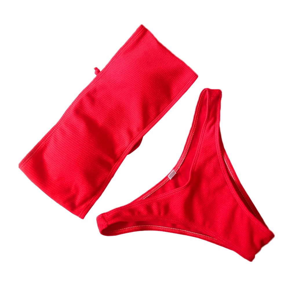 Women Strapless Bikinis Sexy Solid Color High Waist Padded Swimwear 2021 Summer Lace Up Elastic Two Peice Swimsuit Bathing Suit
Women Strapless Bikinis Sexy Solid Color High Waist Padded Swimwear 2021 Summer Lace Up Elastic Two Peice Swimsuit Bathing Suit